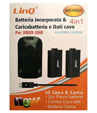 Kit Caricabatteria Batterie Ricaricabili 4in1 Cavo Usb Per Controller Xbox One Bat-p4501         