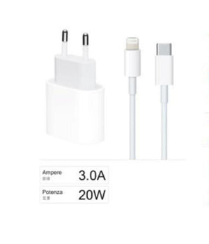 Kit Caricabatteria Caricatore Cavo Lightning 20 Watt 3000ma Smartphone Ca-s047         