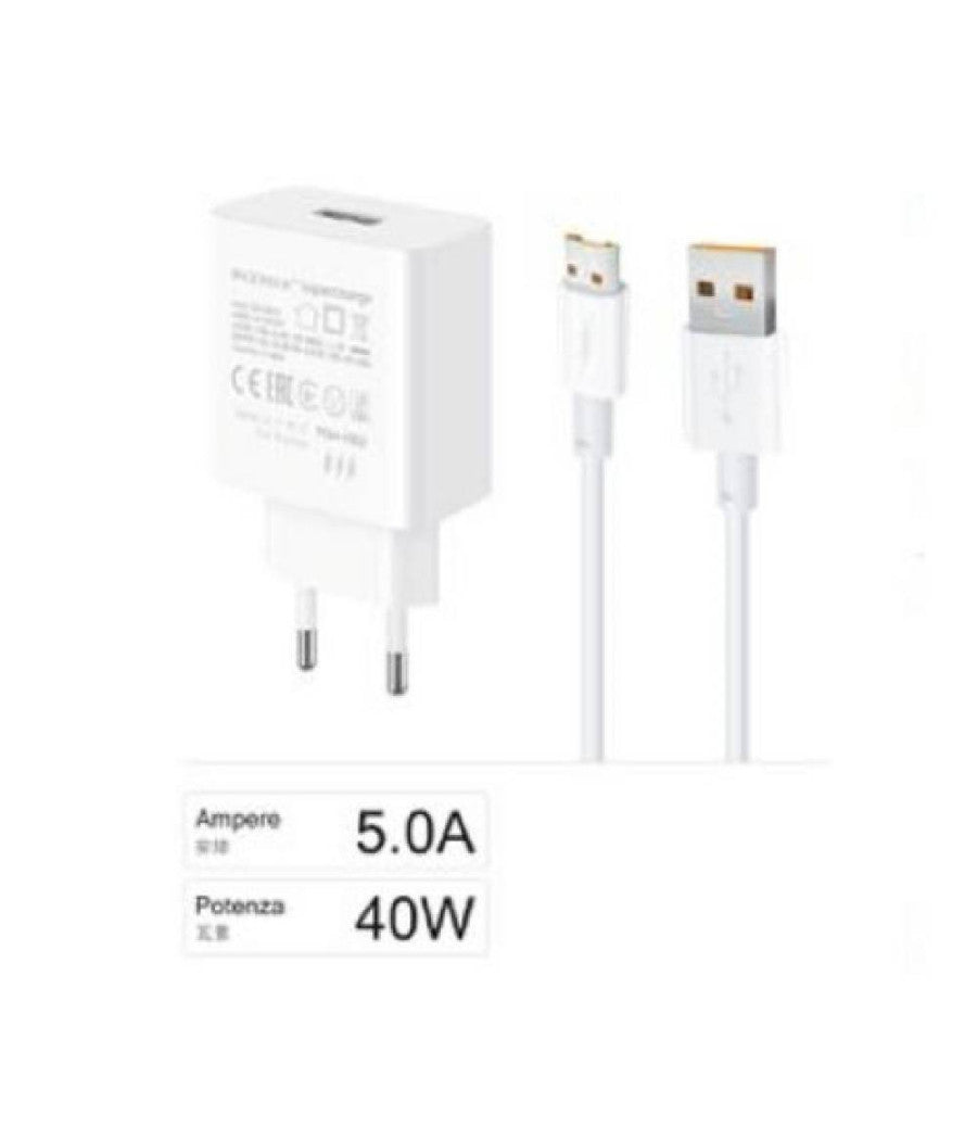 Kit Caricabatteria Caricatore Usb Ricarica Rapida 40w Cavo Micro Usb 5a Ca-s044         