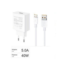 Kit Caricabatteria Caricatore Usb Ricarica Rapida 40w Cavo Micro Usb 5a Ca-s044         