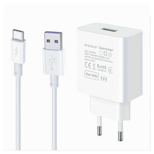 Kit Caricabatteria Usb Caricatore Cavo Type-c 40w Supercharge Smartphone Ca-s045         