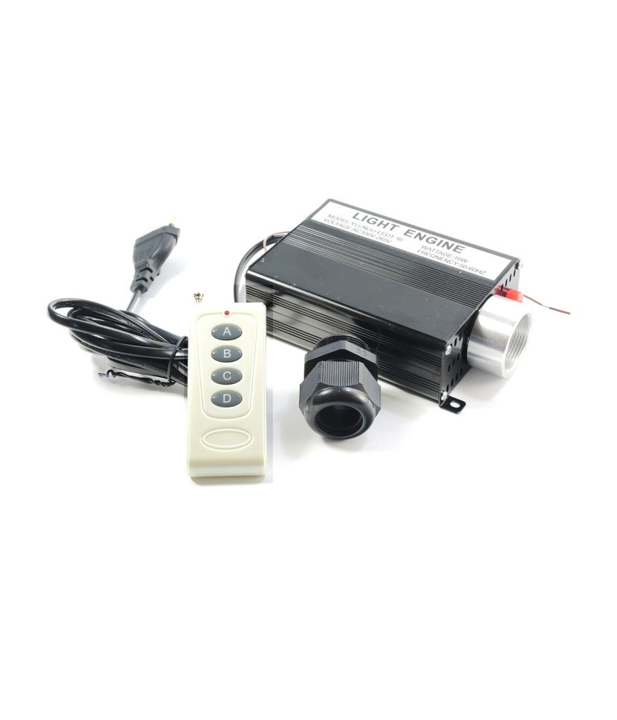 Kit Cielo Stellato Led Multicolore 16w + Rotolo Da 1500mt Fibra Ottica 16 Colori         