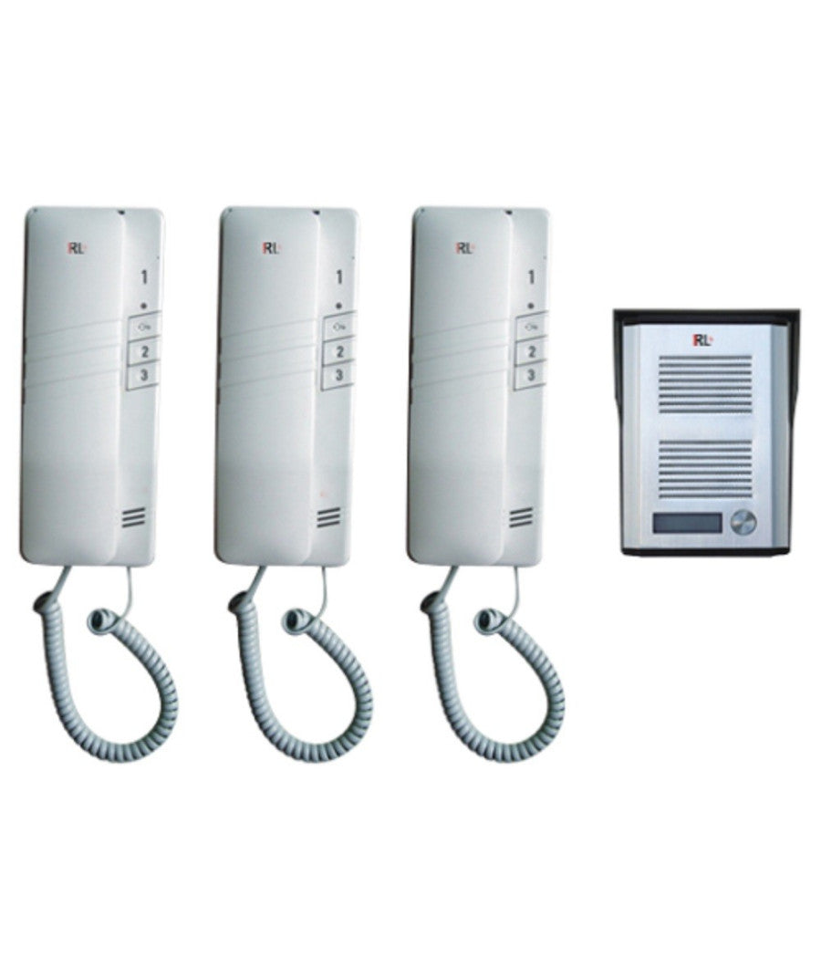Kit Citofono Apriporta Cancello Tre Cornette 4 Fili Casa Ufficio Interfono         