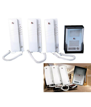 Kit Citofono Apriporta Cancello Tre Cornette 4 Fili Casa Ufficio Interfono         