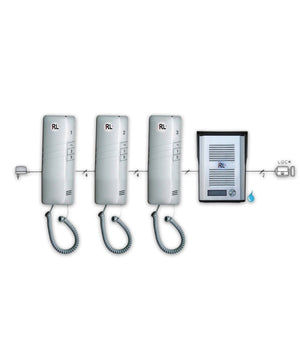 Kit Citofono Apriporta Cancello Tre Cornette 4 Fili Casa Ufficio Interfono         