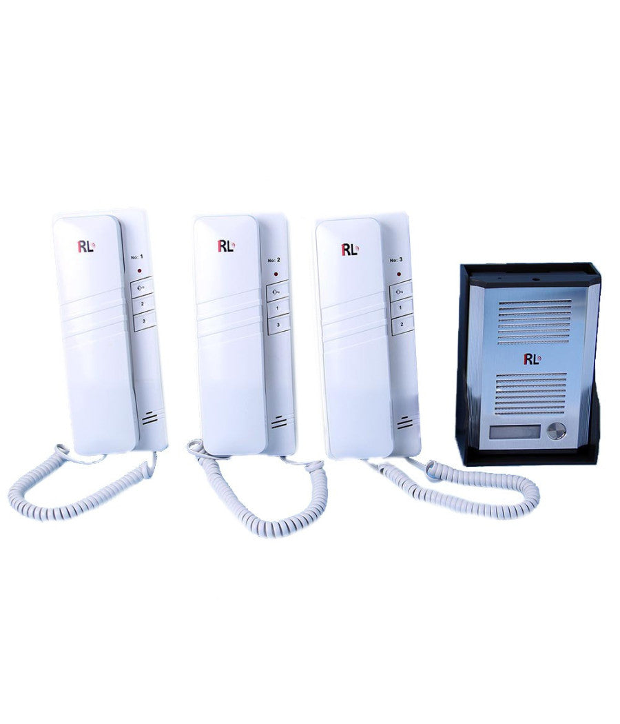 Kit Citofono Apriporta Cancello Tre Cornette 4 Fili Casa Ufficio Interfono         