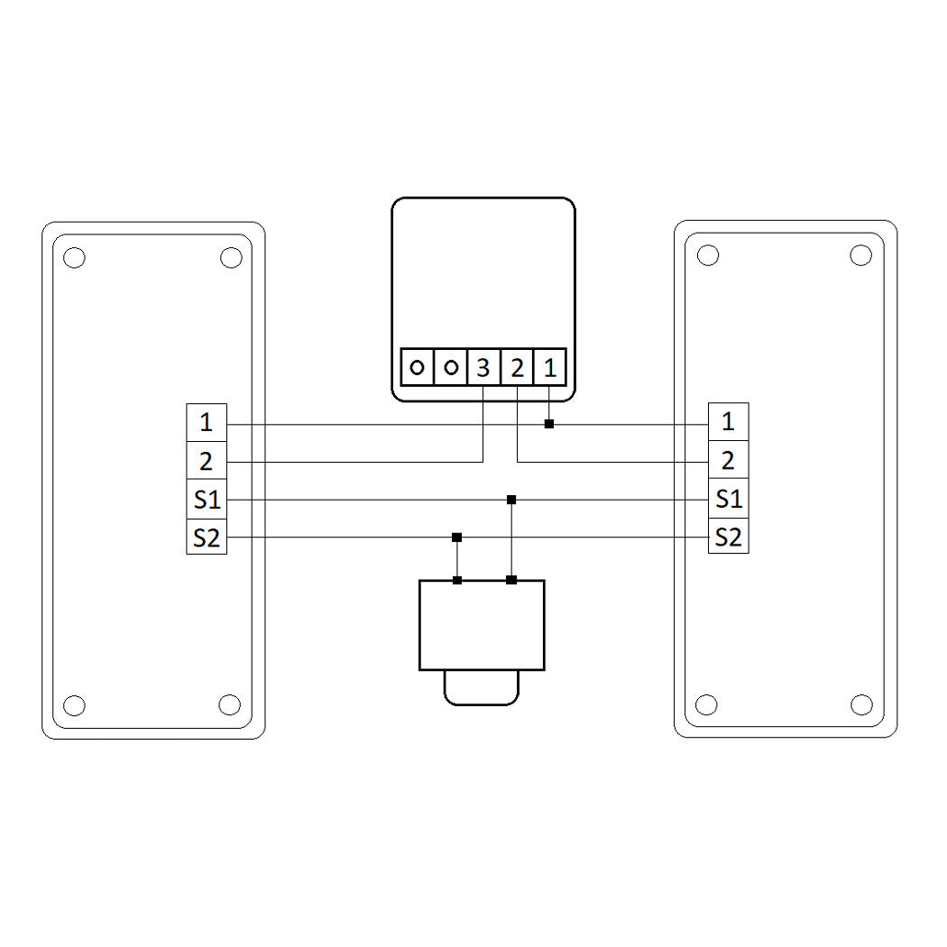 Kit Citofono Bifamiliare Apriporta Cancello 4 Fili Due Cornette         