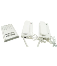 Kit Citofono Bifamiliare Cornetta Pulsante Apri Cancello 2 Citofoni Rl3208aa         