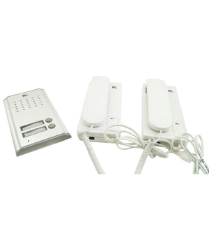 Kit Citofono Bifamiliare Cornetta Pulsante Apri Cancello 2 Citofoni Rl3208aa         