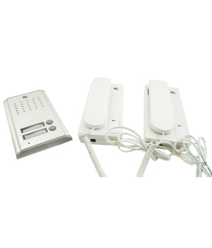 Kit Citofono Bifamiliare Cornetta Pulsante Apri Cancello 2 Citofoni Rl3208aa         