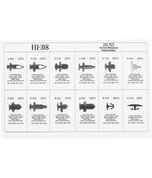 Kit Clip Per Paraurti Auto 240 Pz 12 Dimensioni Assortiti Fissaggio Per Rivetti         