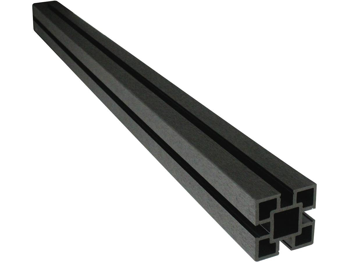 Composite Fence Kit 1.6m - Kit di fissaggio gratuito - Marrone