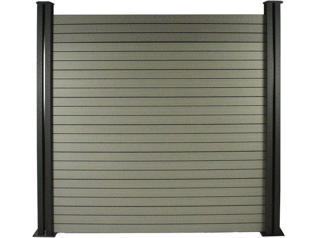 Kit di recinzione in composito da 1,6 m - Kit di montaggio gratuito - Grigio