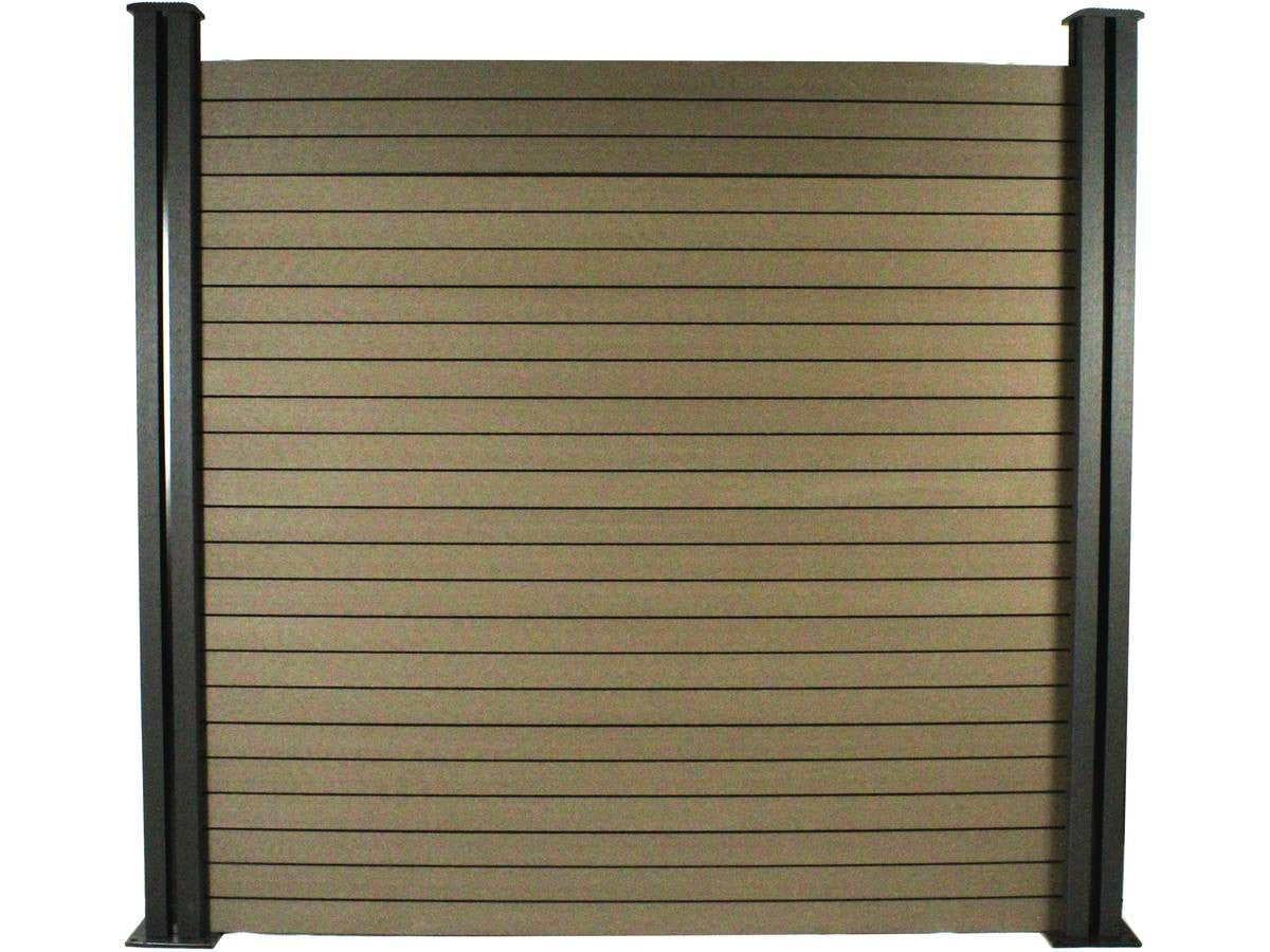 Composite Fence Kit 1.6m - Kit di fissaggio gratuito - Marrone