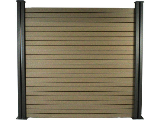Composite Fence Kit 1.6m - Kit di fissaggio gratuito - Marrone