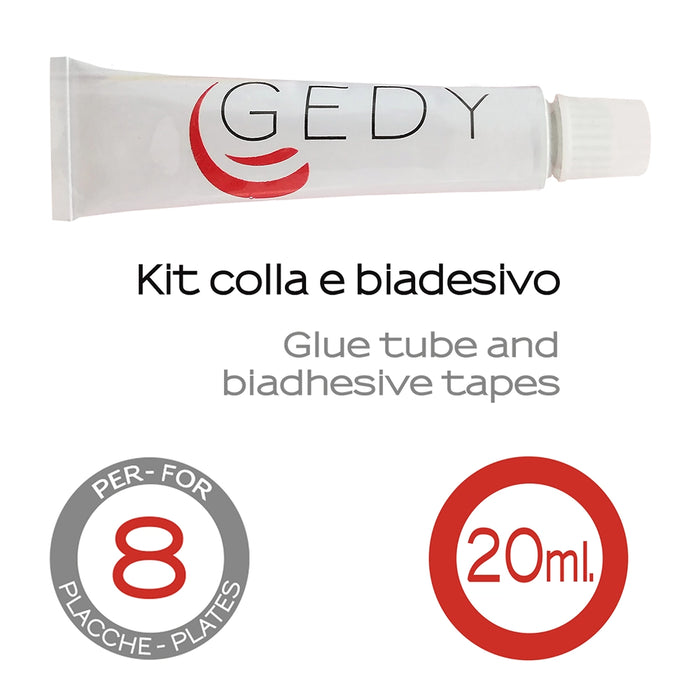 Kit colla e biadesivo 20 ml per serie a muro Gedy