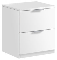 KIT COMODINO 2 CASSETTI 46X38X34 BIANCO