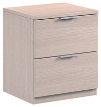 COMODINO 2 CASSETTI CM. 46 X 38 X 34 ROVERE CHIARO