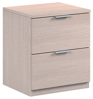 COMODINO 2 CASSETTI CM. 46 X 38 X 34 ROVERE CHIARO