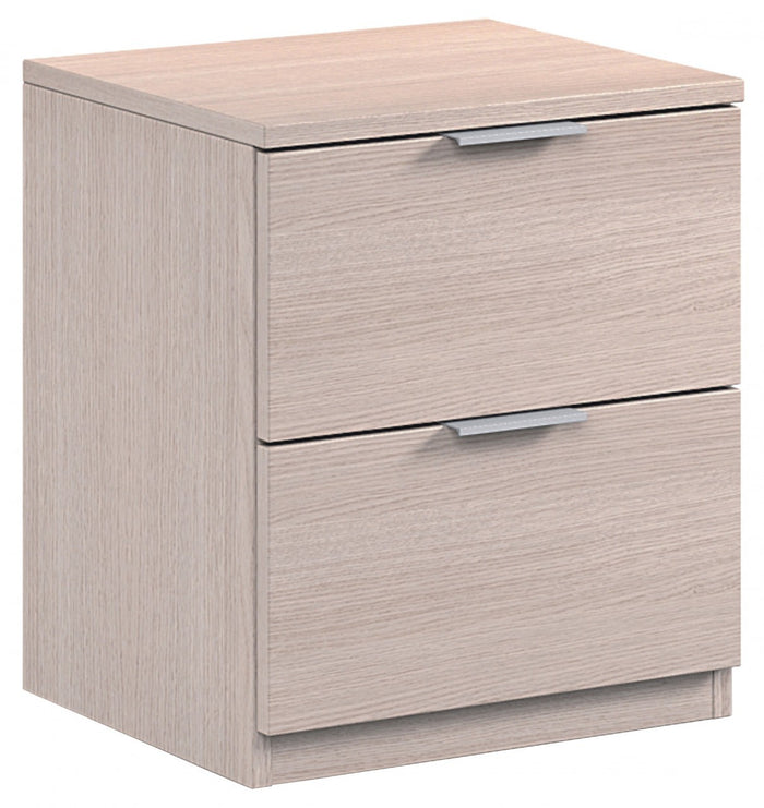 COMODINO 2 CASSETTI CM. 46 X 38 X 34 ROVERE CHIARO