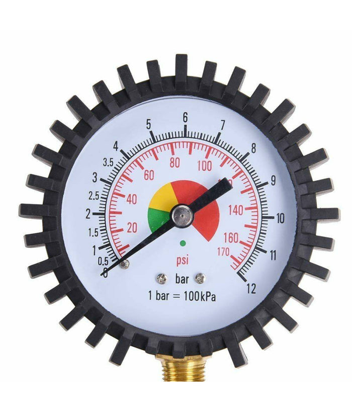 Kit Compressore Doppia Pistola Soffiaggio Aria Compressa Tubo 5mt Manometro 3pz         