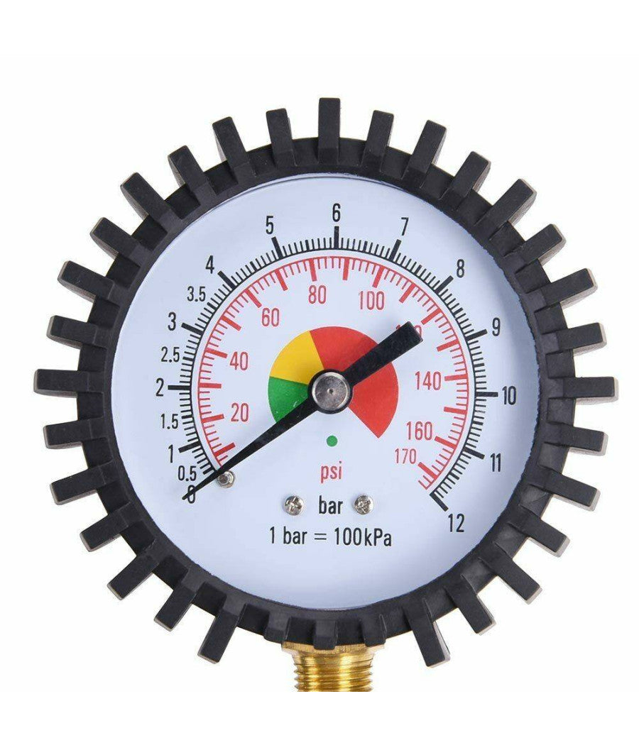 Kit Compressore Doppia Pistola Soffiaggio Aria Compressa Tubo 5mt Manometro 3pz         