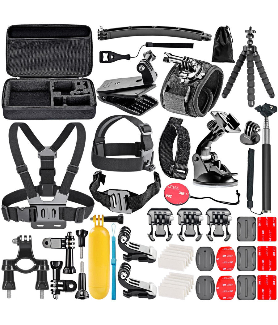 Kit Con 36 Accessori Per Gopro Hero Go Pro Sj4000 Sj5000 Sj6000 Action Cam Sport         