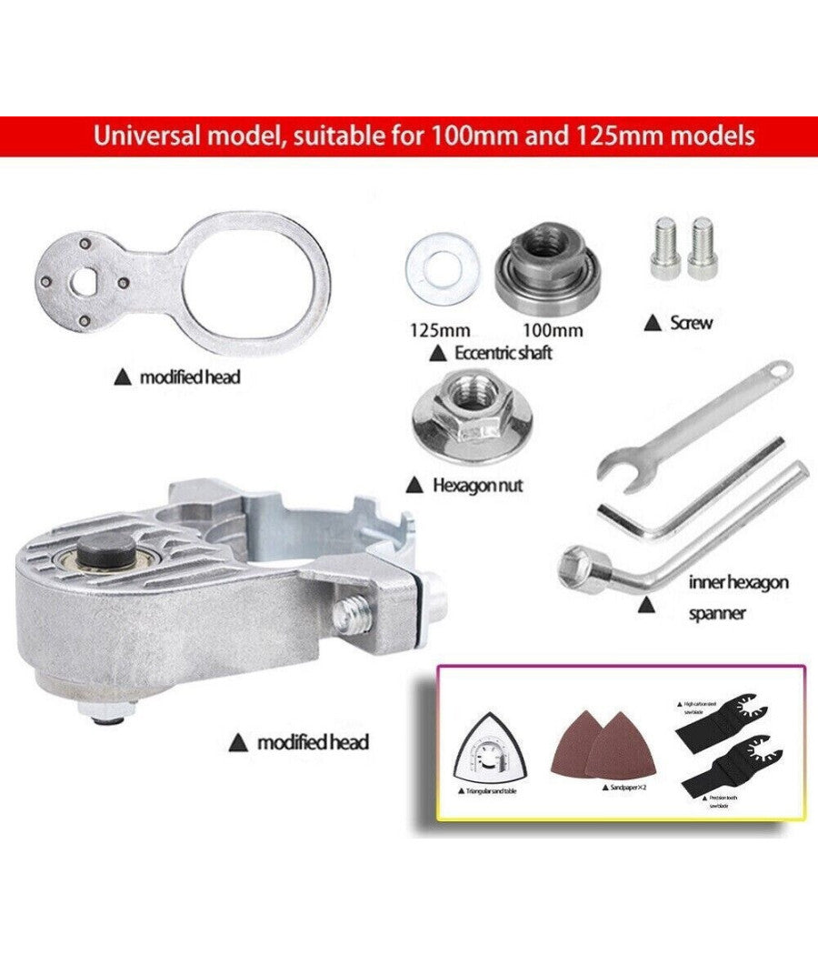 Kit Conversione Da Smerigliatrice Flex A Utensile Oscillante Multifunzione 07358         