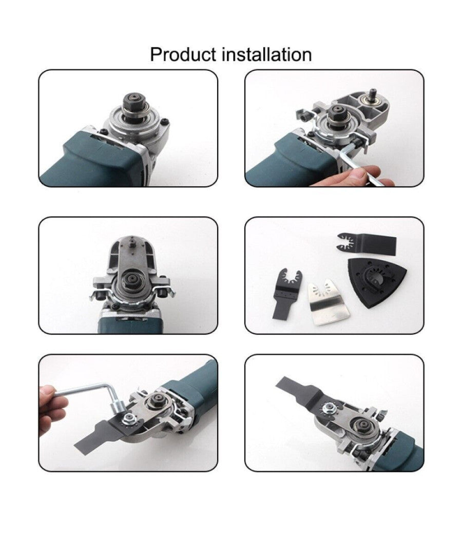 Kit Conversione Da Smerigliatrice Flex A Utensile Oscillante Multifunzione 07358         