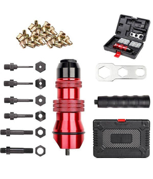 Kit Conversione Da Trapano A Rivettatrice Inserti Rivetti Filettati M3-m10 07445         