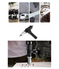 Kit Conversione Da Trapano Avvitatore A Rivettatrice Con Impugnatura Testine         