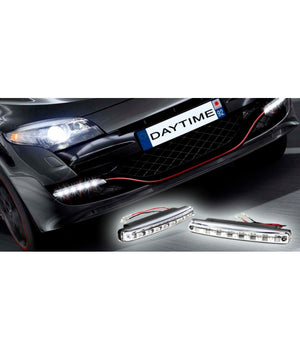 Kit Coppia Luci Auto 8 Led Fanale Daytime Diurne Alta Luminosita' Luce Bianca         