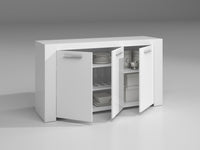KIT CREDENZA 3 ANTE AMBIT 144X42XH80 CM BIANCO