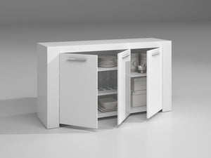 KIT CREDENZA 3 ANTE AMBIT 144X42XH80 CM BIANCO