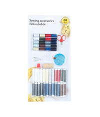Kit Cucito Per Casa O Viaggio Da 68 Pezzi Con Forbice Metro Ditale Incluso         