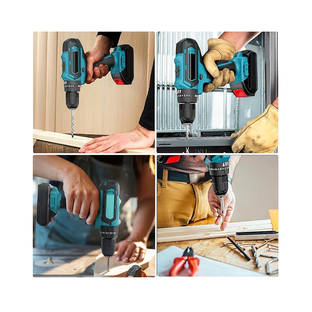 Trade Shop - Kit Da 100 Pezzi Completo Di Attrezzi Con Trapano Avvitatore A Batteria Valigietta         