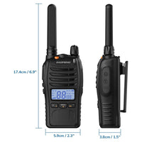 Trade Shop - Kit Da 2pz Walkie-talkie Ricaricabile Bf-88st Pro Pmr446 Con Ampia Portata Auricolari         