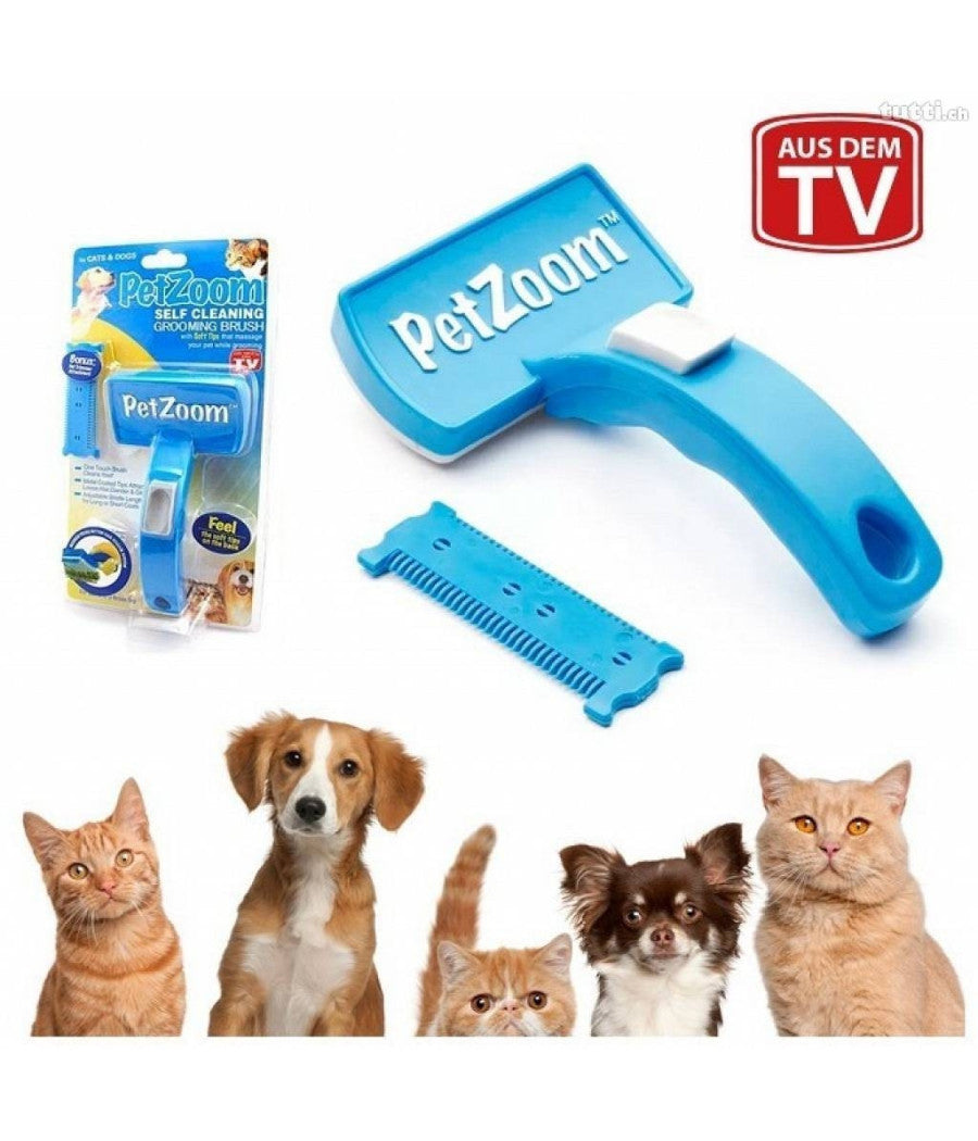 Kit Delle Coccole True Touch + Petzoom + Aspirapeli Per La Pulizia Cani E Gatti         