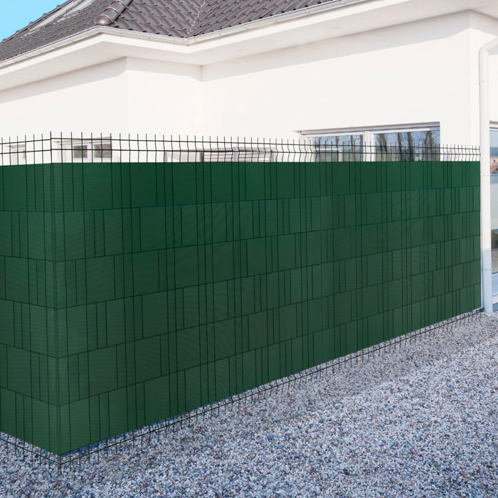 IDMarket - Kit di 35 M di stecche orizzontali in PVC flessibile verde per oscuramento