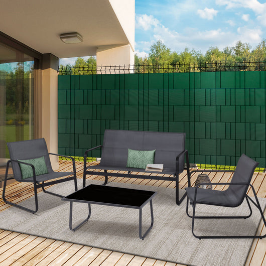 IDMarket - Kit di 35 M di stecche orizzontali in PVC flessibile verde per oscuramento