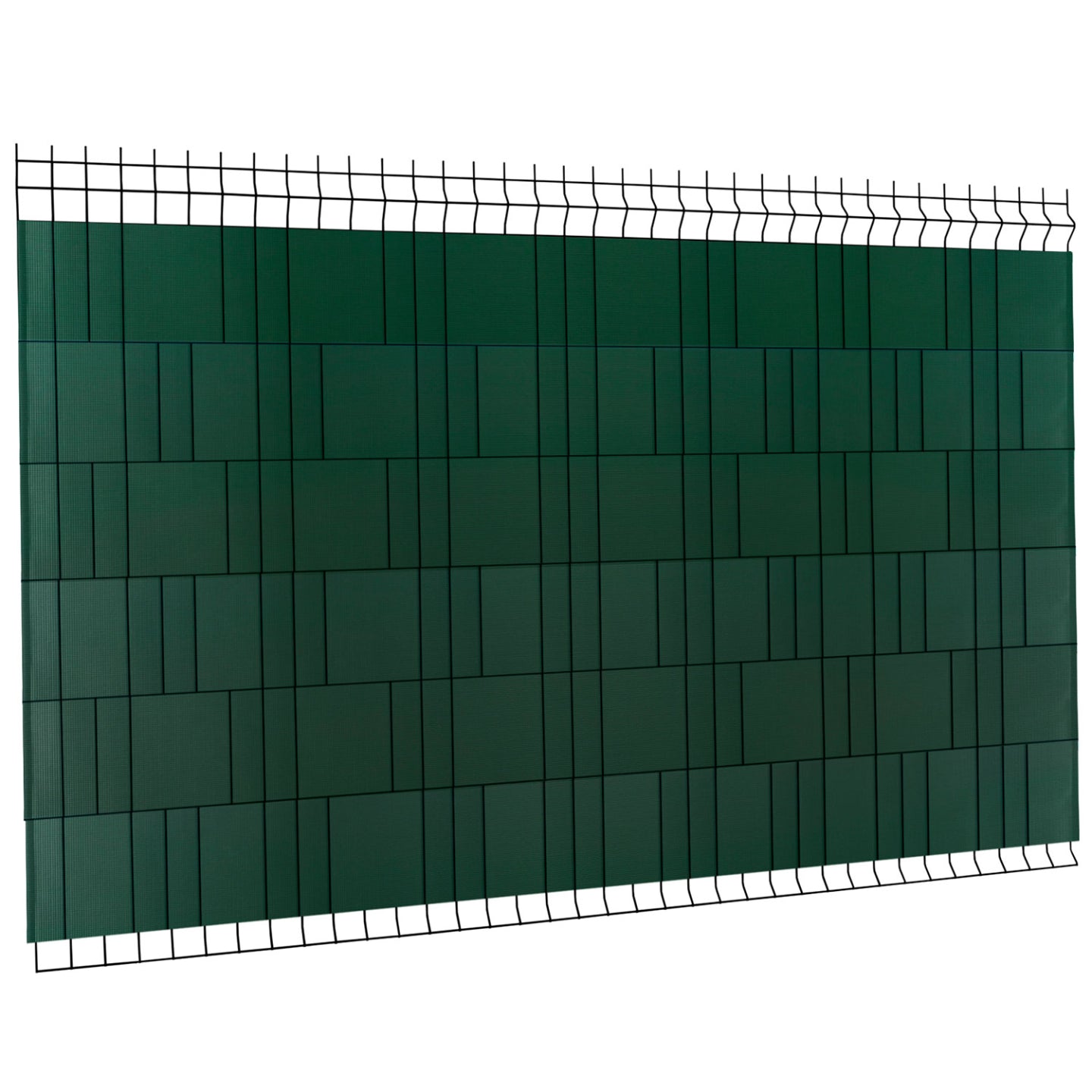 IDMarket - Kit di 35 M di stecche orizzontali in PVC flessibile verde per oscuramento