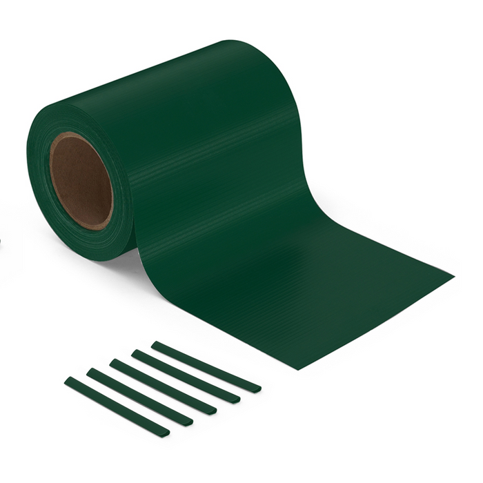 IDMarket - Kit di 35 M di stecche orizzontali in PVC flessibile verde per oscuramento