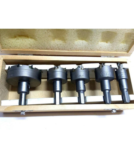 Kit Di 5 Frese A Tazza Hss Denti In Metallo Duro Da 18 30 32 35 55 Mm Per Muro         