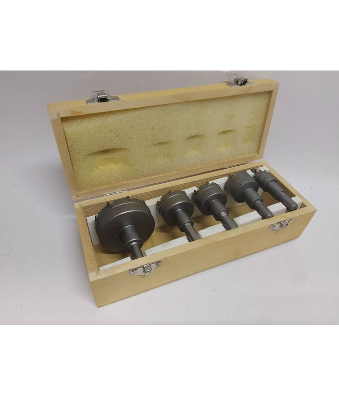 Kit Di 5 Frese A Tazza Hss Denti In Metallo Duro Da 18 30 32 35 55 Mm Per Muro         