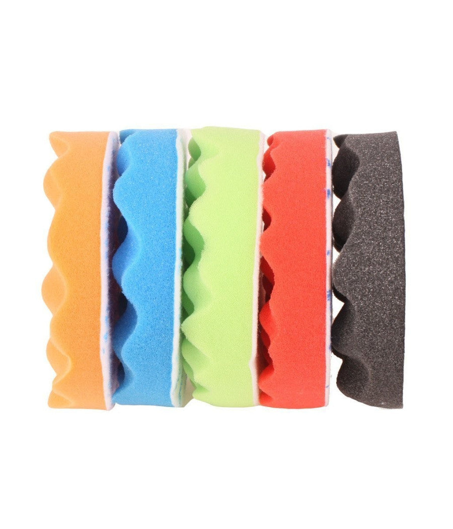 Kit Di 6 Spugne Disco Velcro Lucidante Con Adattatore Per Lucidatura Auto 3 5 6"     -diametro 6"   -