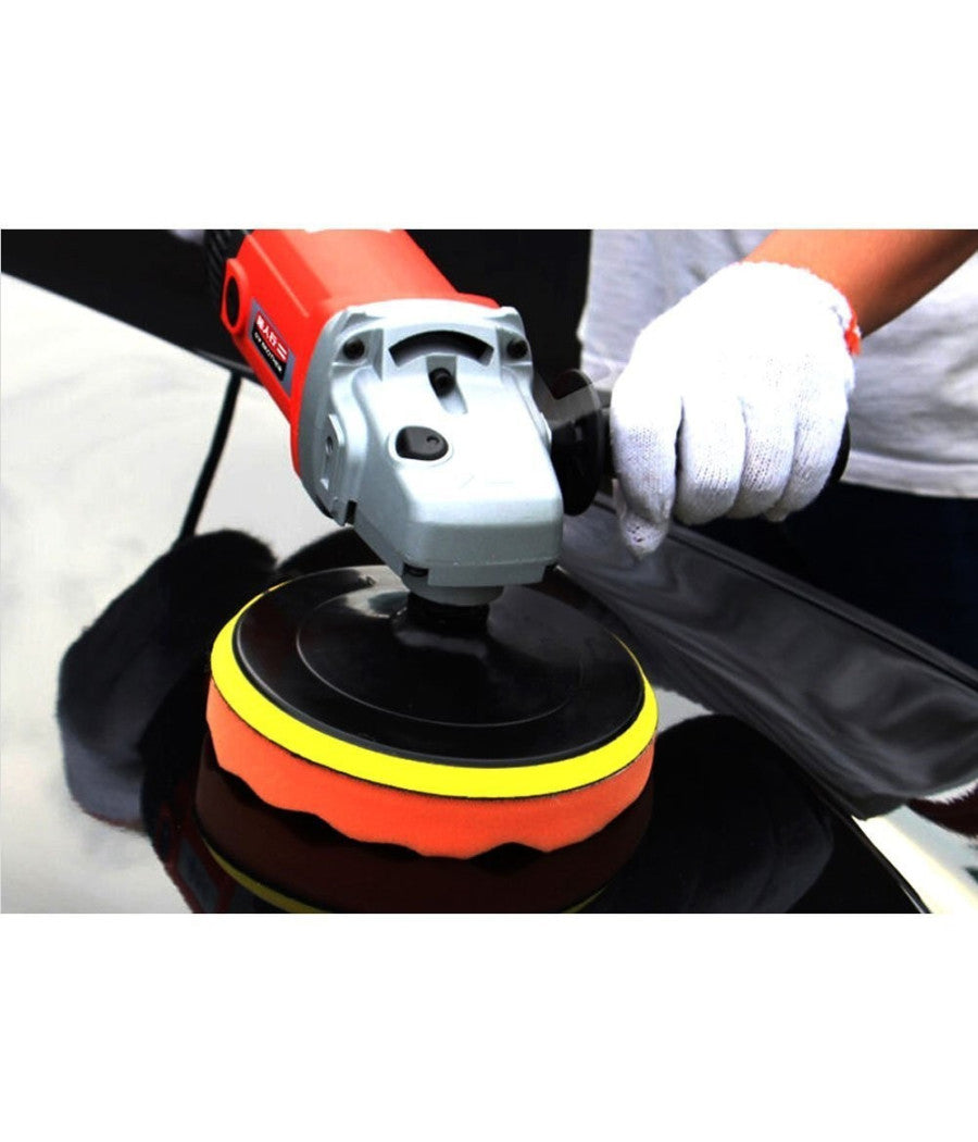 Kit Di 6 Spugne Disco Velcro Lucidante Con Adattatore Per Lucidatura Auto 3 5 6"     -diametro 3"   -