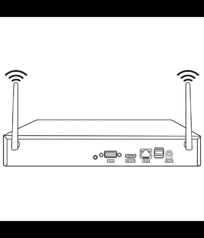 Kit Di 6 Telecamere Di Videosorveglianza Ip Wifi 1080p Ip66 Con Nvr Tv-6125he 8+6         