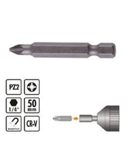 Kit Di Bits 3pz Bit Inserti 50 Mm Per Avvitatore Gambo 1/4" Magnetico Cr-v 91936         