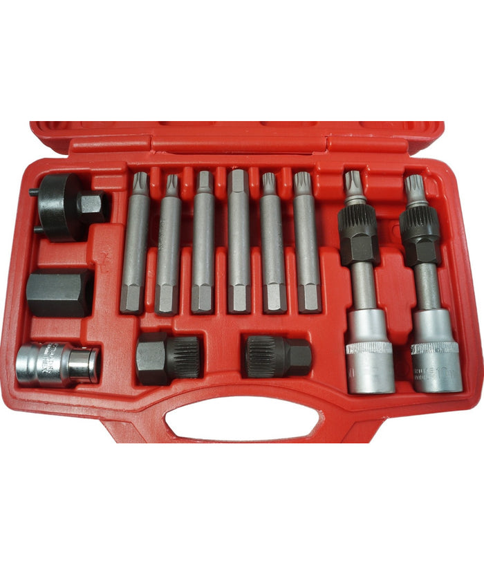 Kit Di Chiavi Per Smontaggio Puleggia E Alternatore Motore Auto 13 Pezzi         