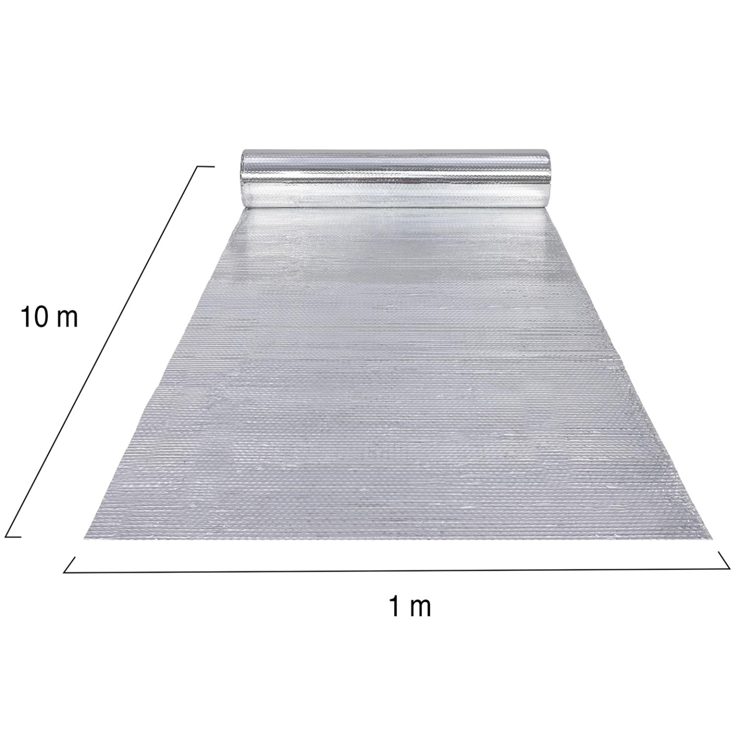 IDMarket - Kit di isolamento termico bifacciale in alluminio a bolle d'aria da 10m² per superfici multiple + adesivo